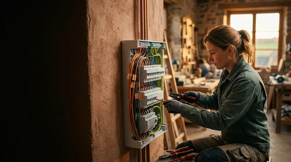 Exemple d'univers visuel pour Électricien